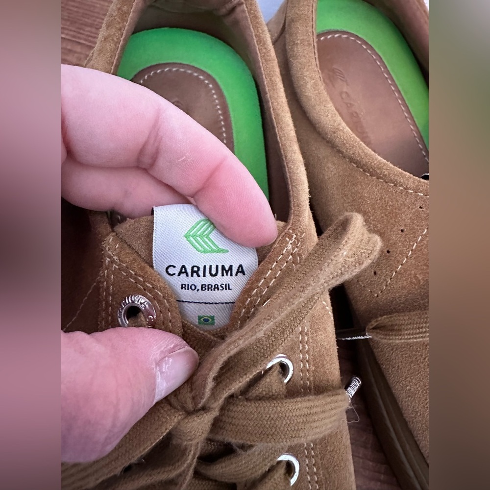 Unisex brown suede Cariuma Skate board Sneakers - Picture 3 of 9